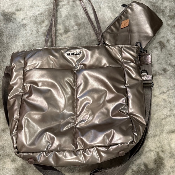NWT MZ Wallace Med Bowry Quatro Tote Warm Platinum
